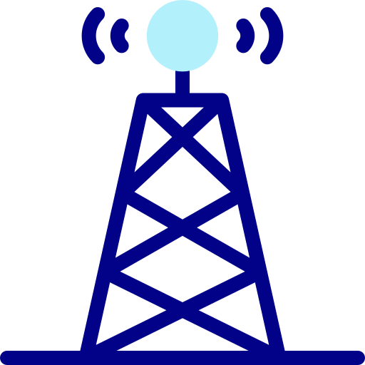 Radio antenna Detailed Mixed Lineal color icon