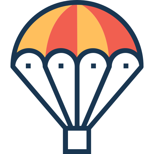 parachute Prosymbols Lineal Color Icône