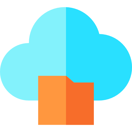 cloud computing Basic Straight Flat icona