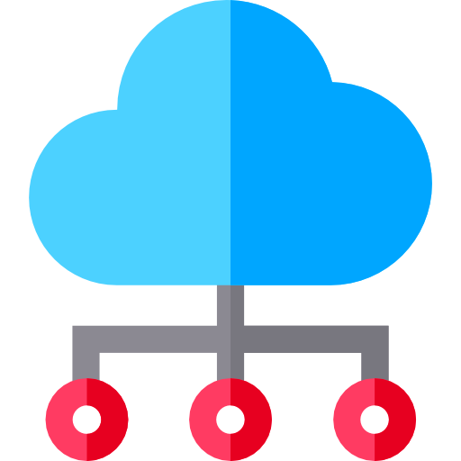 cloud computing Basic Straight Flat Icône