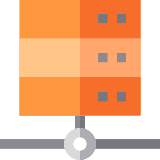 serveur Basic Straight Flat Icône