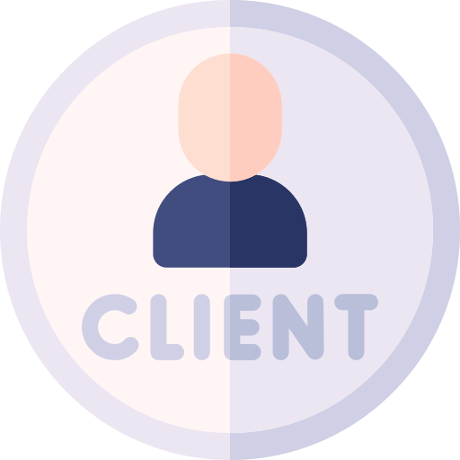 client Basic Rounded Flat Icône