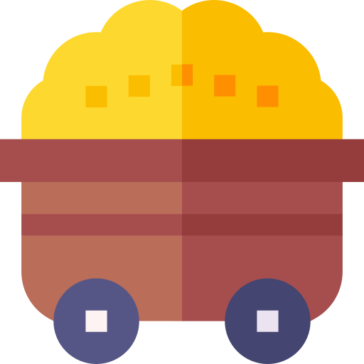 carro de mina Basic Straight Flat icono