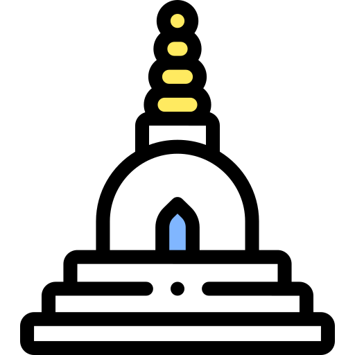 stupa Detailed Rounded Lineal color icona