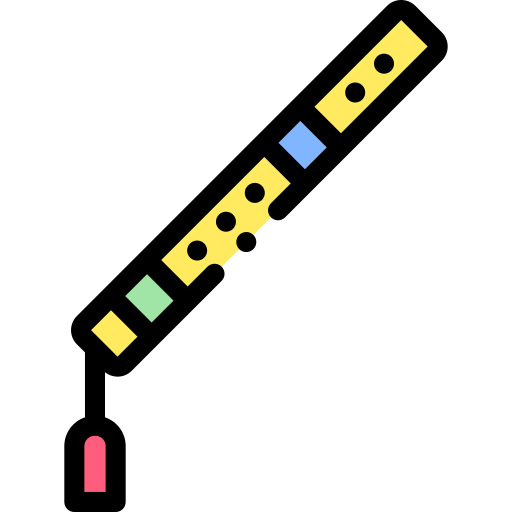 플루트 Detailed Rounded Lineal color icon