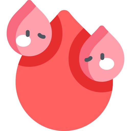 gota de sangre Kawaii Flat icono