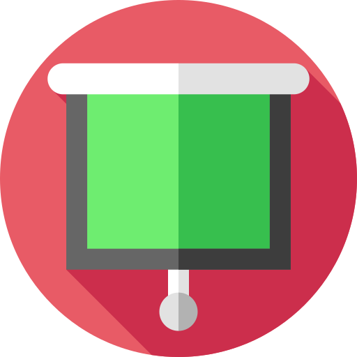 grüner bildschirm Flat Circular Flat icon