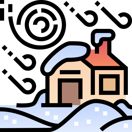 sneeuwstorm Pixelmeetup Lineal Color icoon