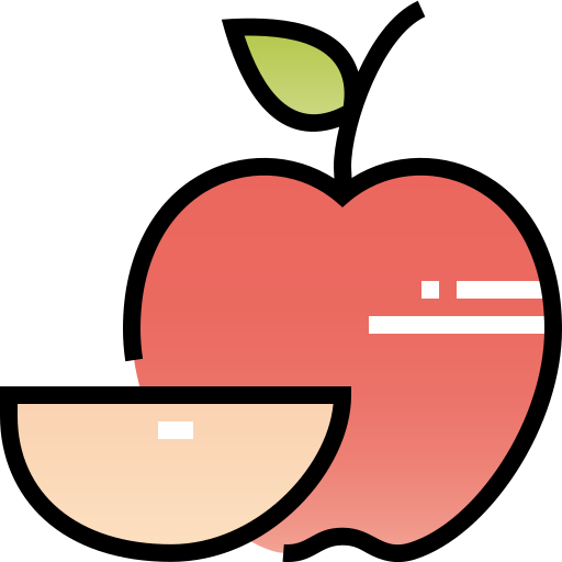 яблоко Pixelmeetup Lineal Color иконка