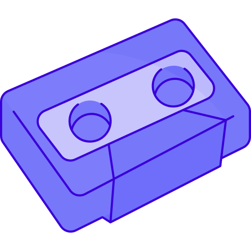 カセットテープ Generic Outline Color icon
