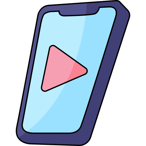 video Generic Thin Outline Color icono