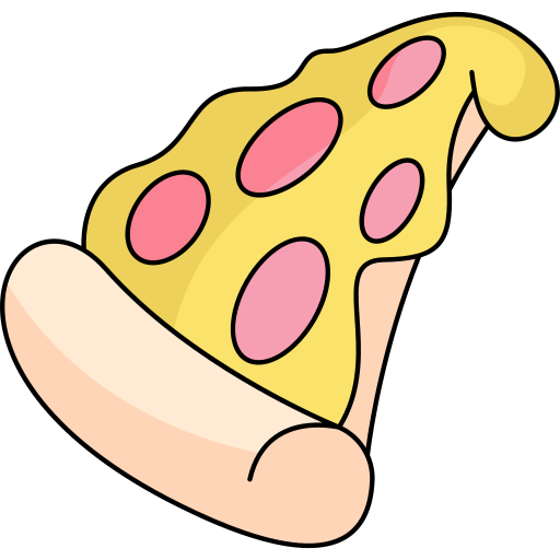 pizza Generic Thin Outline Color icono