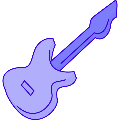 guitarra elétrica Generic Outline Color Ícone