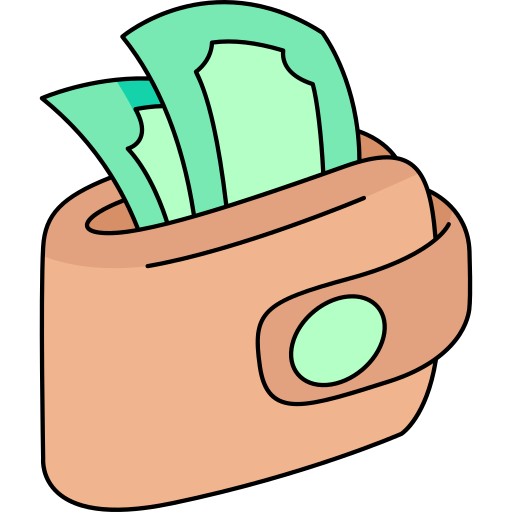 Wallet Generic Thin Outline Color icon