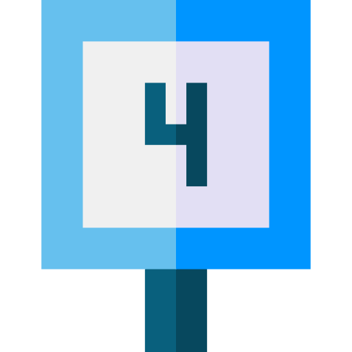 4 Basic Straight Flat icon