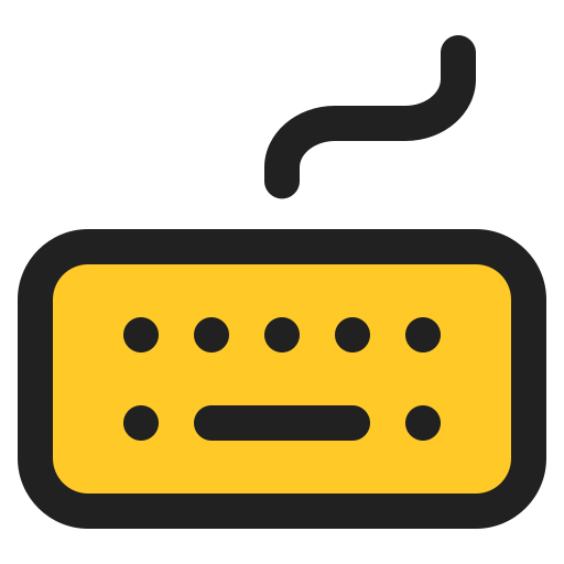 Keyboard Generic Outline Color icon