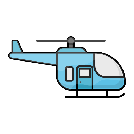 helicóptero Generic Thin Outline Color icono