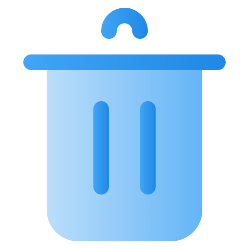 contenedor de basura Generic Flat Gradient icono