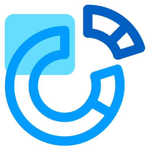 Circular chart Generic Blue icon