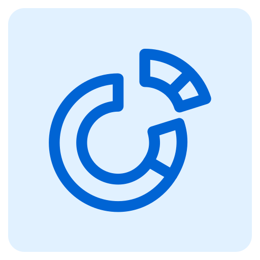 gráfico circular Generic Square icono