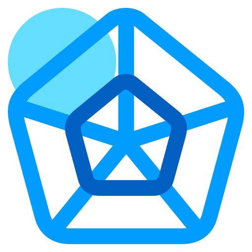 五角形 Generic Blue icon