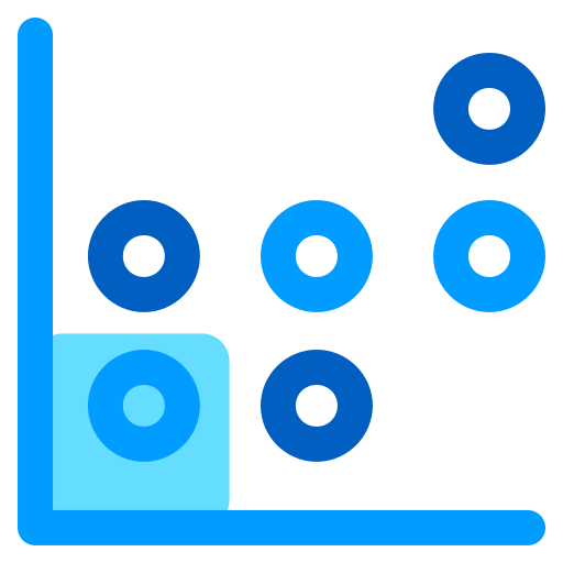 Scatter plot Generic Blue icon