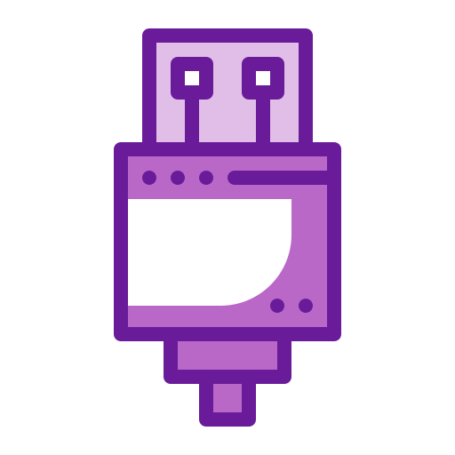 usb 포트 Generic Outline Color icon