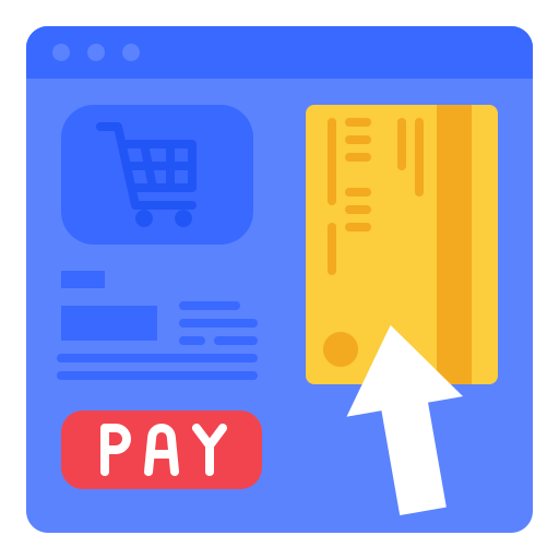 paiement en ligne Generic Flat Icône