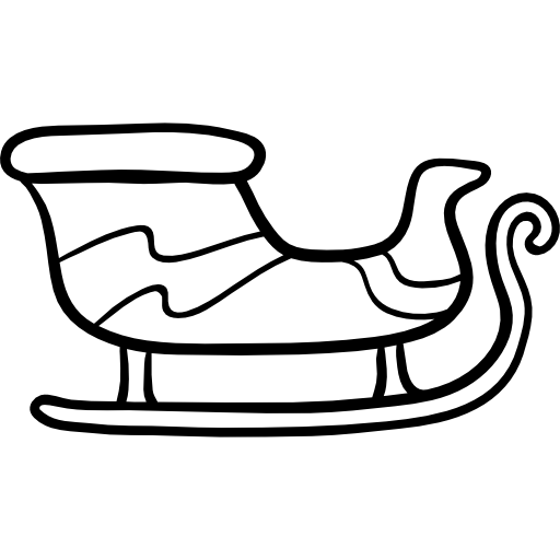 trineo Hand Drawn Black icono