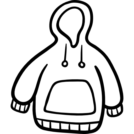capucha Hand Drawn Black icono