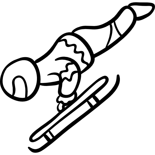 trineo Hand Drawn Black icono
