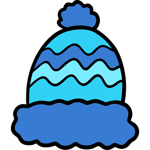 chapeau d'hiver Hand Drawn Color Icône