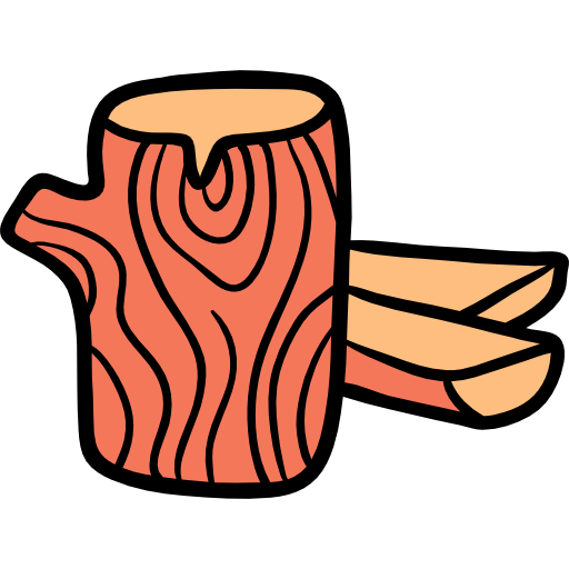 Log Hand Drawn Color icon