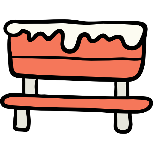 Bench Hand Drawn Color icon