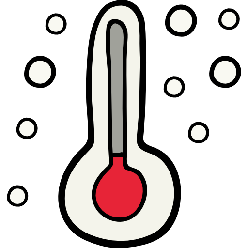 termómetro Hand Drawn Color icono