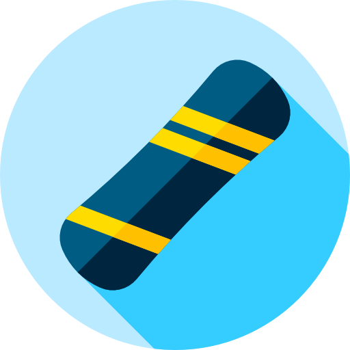 snowboarden Flat Circular Flat icoon