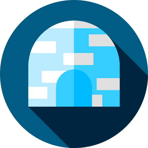 Igloo Flat Circular Flat icon