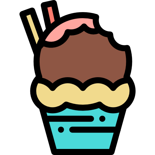 컵케익 Detailed Rounded Lineal color icon