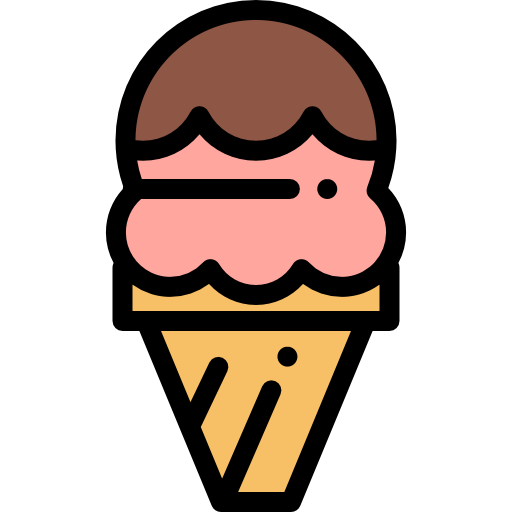 아이스크림 Detailed Rounded Lineal color icon