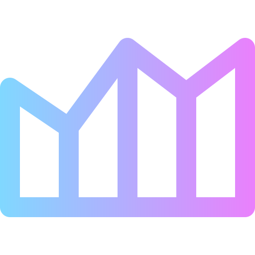 diagram Super Basic Rounded Gradient icoon