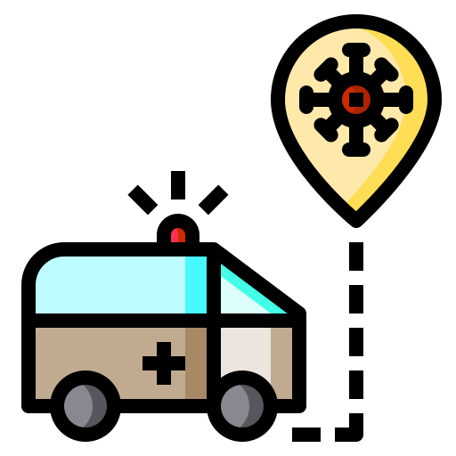 ambulance Catkuro Lineal Color icoon
