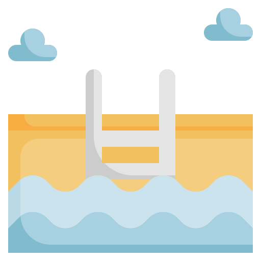 Swimming pool Surang Flat icon