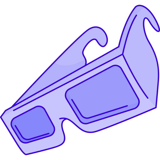 occhiali 3d Generic Outline Color icona