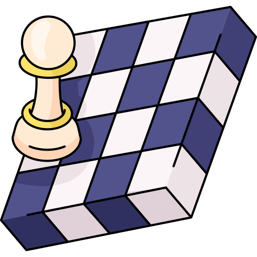 tablero de ajedrez Generic Thin Outline Color icono