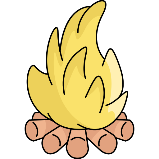 Bonfire Generic Thin Outline Color icon