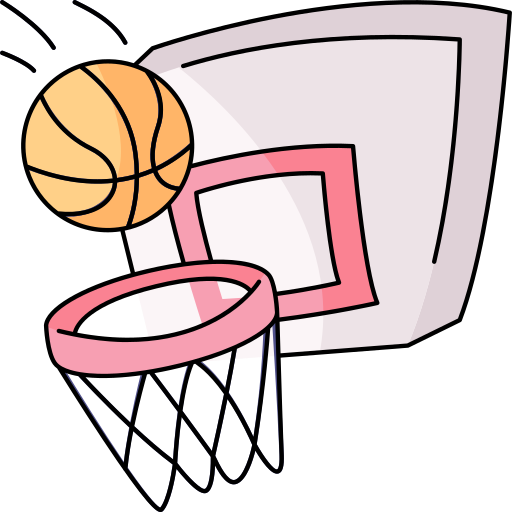 Basketball Generic Thin Outline Color icon
