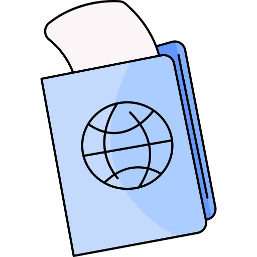 Заграничный пасспорт Generic Thin Outline Color иконка