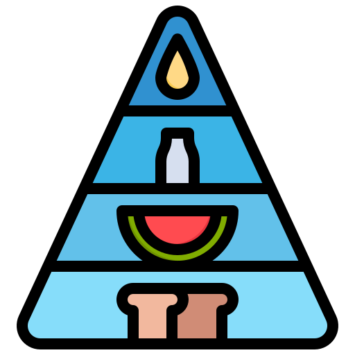 piramida Surang Lineal Color ikona