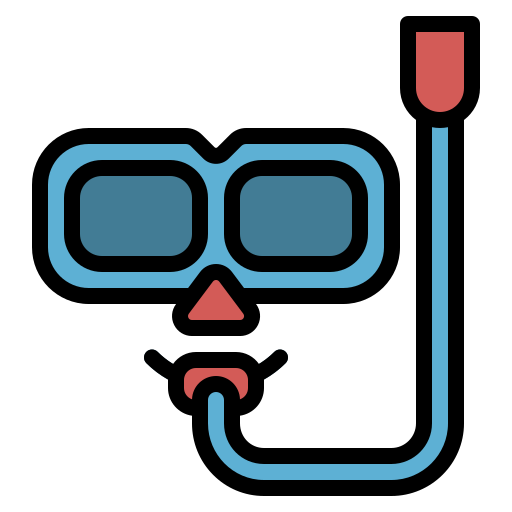 okulary do nurkowania Generic Outline Color ikona