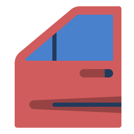 auto deur Generic Flat icoon